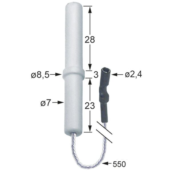 electrod de aprindere de prins cu clemă