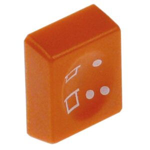 buton portocaliu L 195mm L 25mm scurt/lung