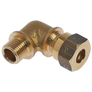 racord cot ø țeavă 6mm alamă F1: 1/8" FE