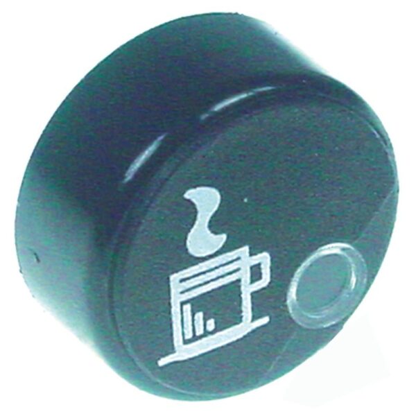 buton negru ø 23mm Tasse cu lentilă