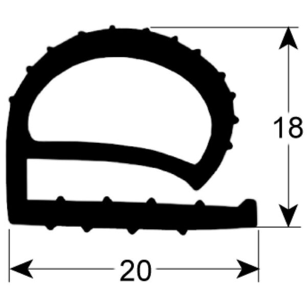 garnitură cameră frigorifică profil 9160 P 25m alb