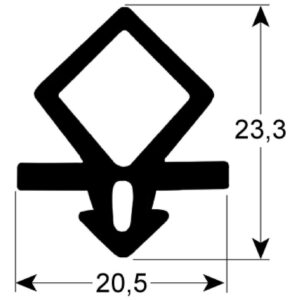 garnitură cameră frigorifică profil 9935 P 6m